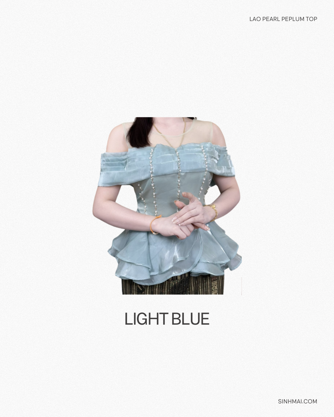 Lao Pearl Peplum Top