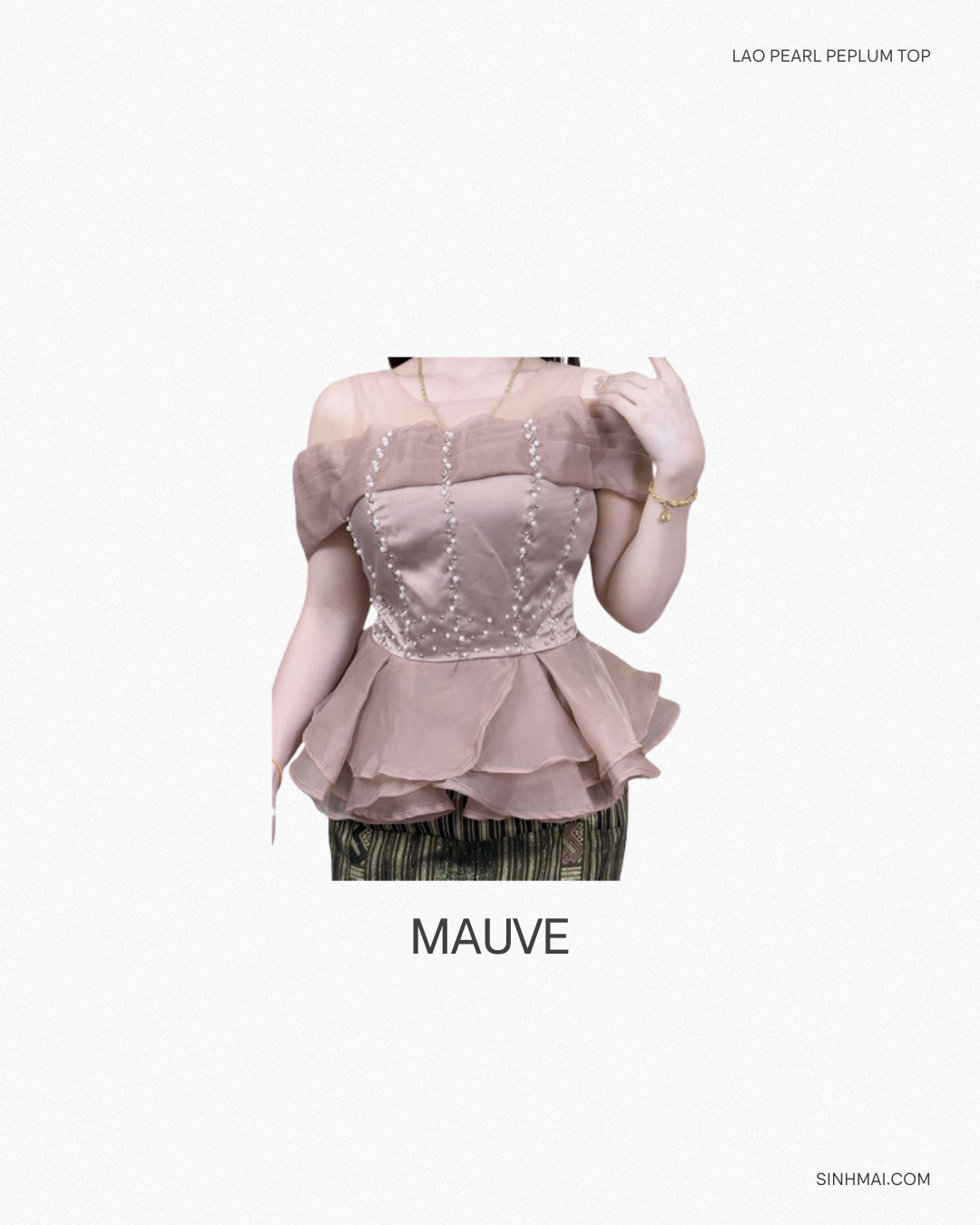 Lao Pearl Peplum Top
