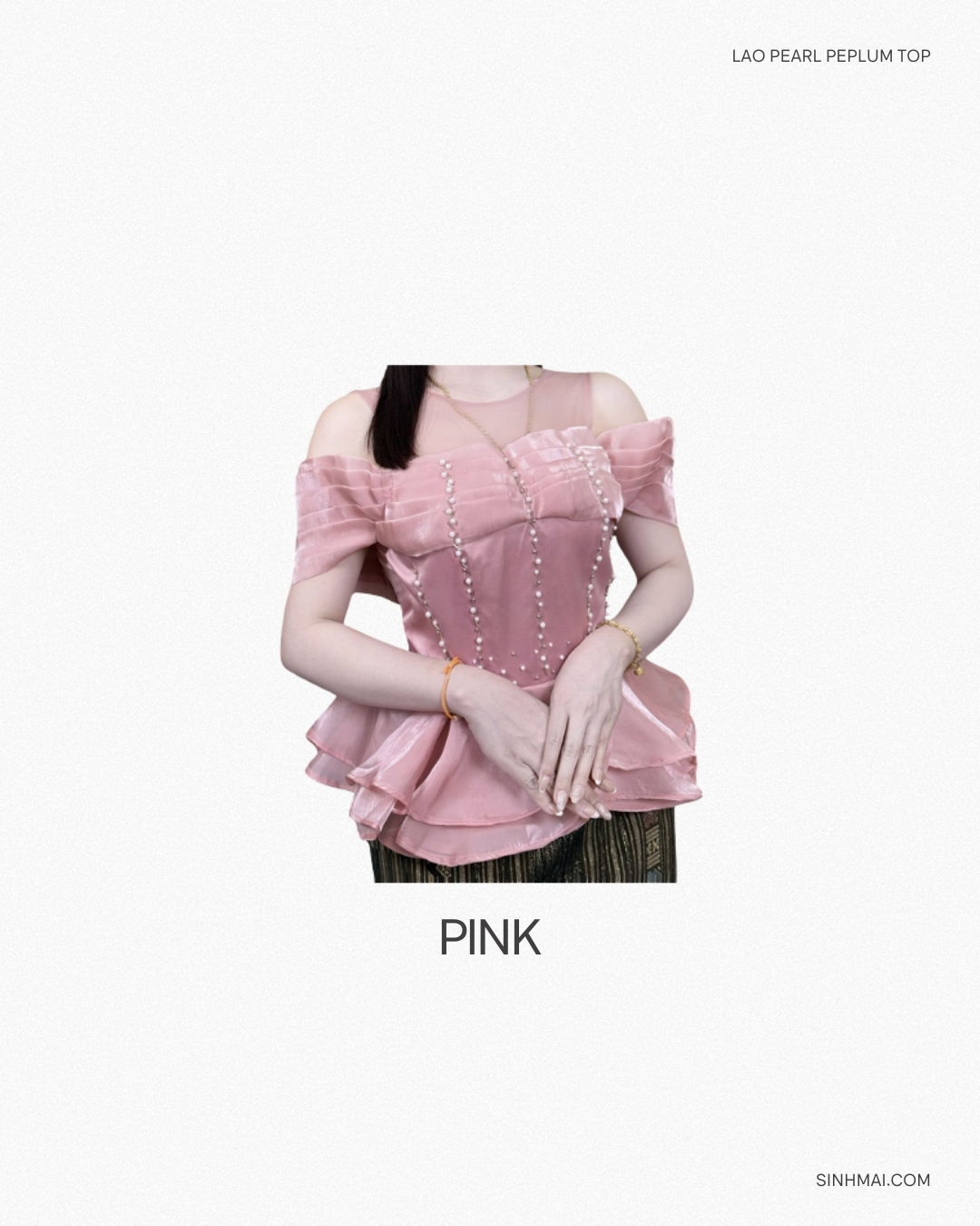 Lao Pearl Peplum Top