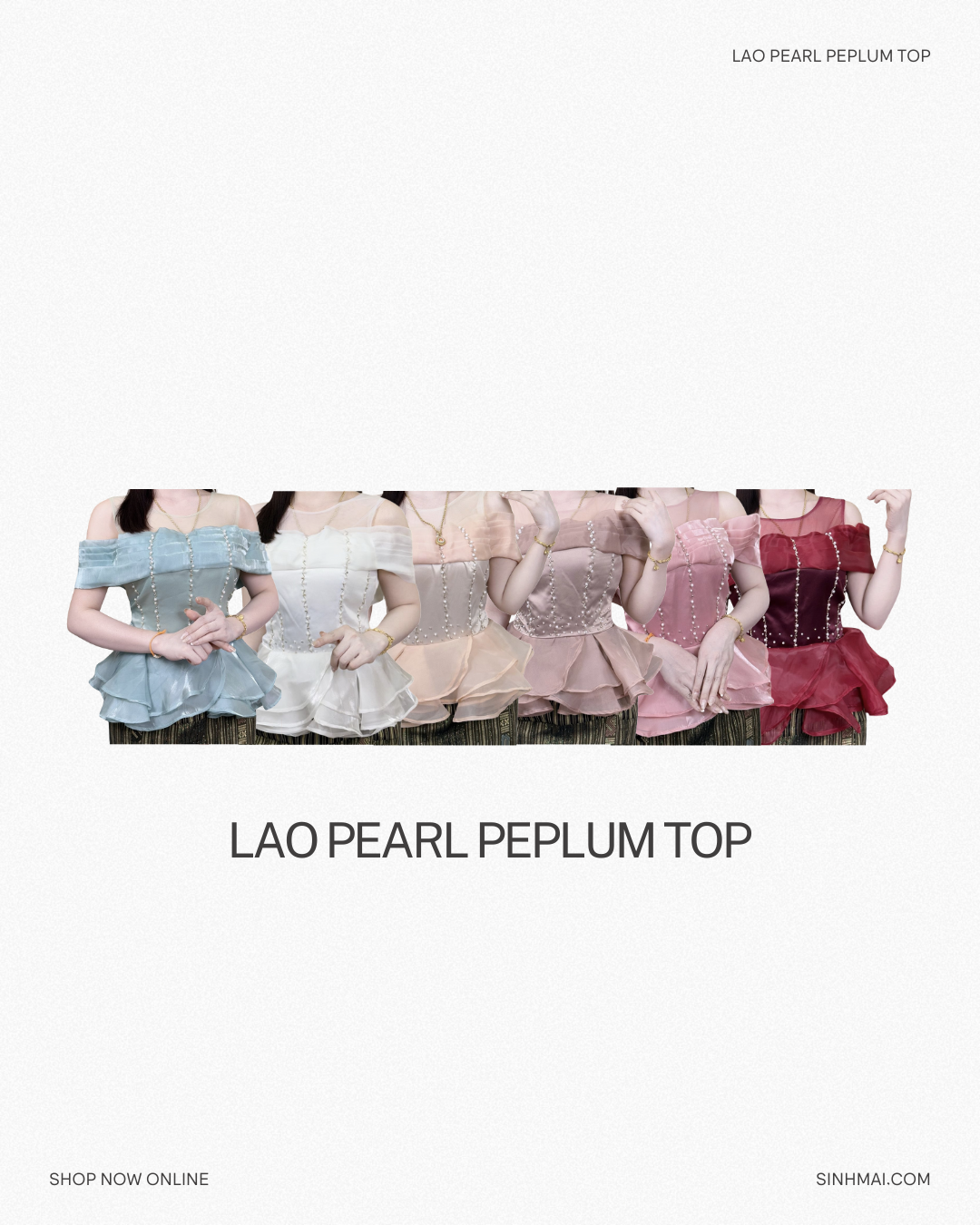 Lao Pearl Peplum Top