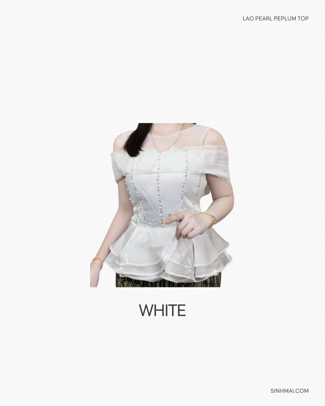 Lao Pearl Peplum Top