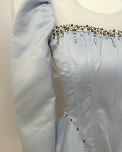 Light Blue Corset with Beading