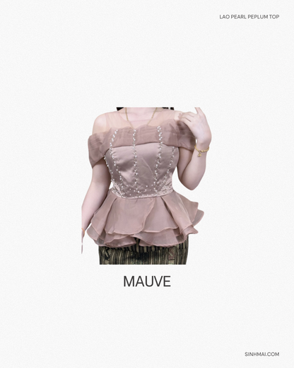 Lao Pearl Peplum Top