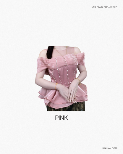 Lao Pearl Peplum Top