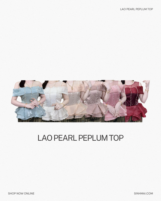 Lao Pearl Peplum Top